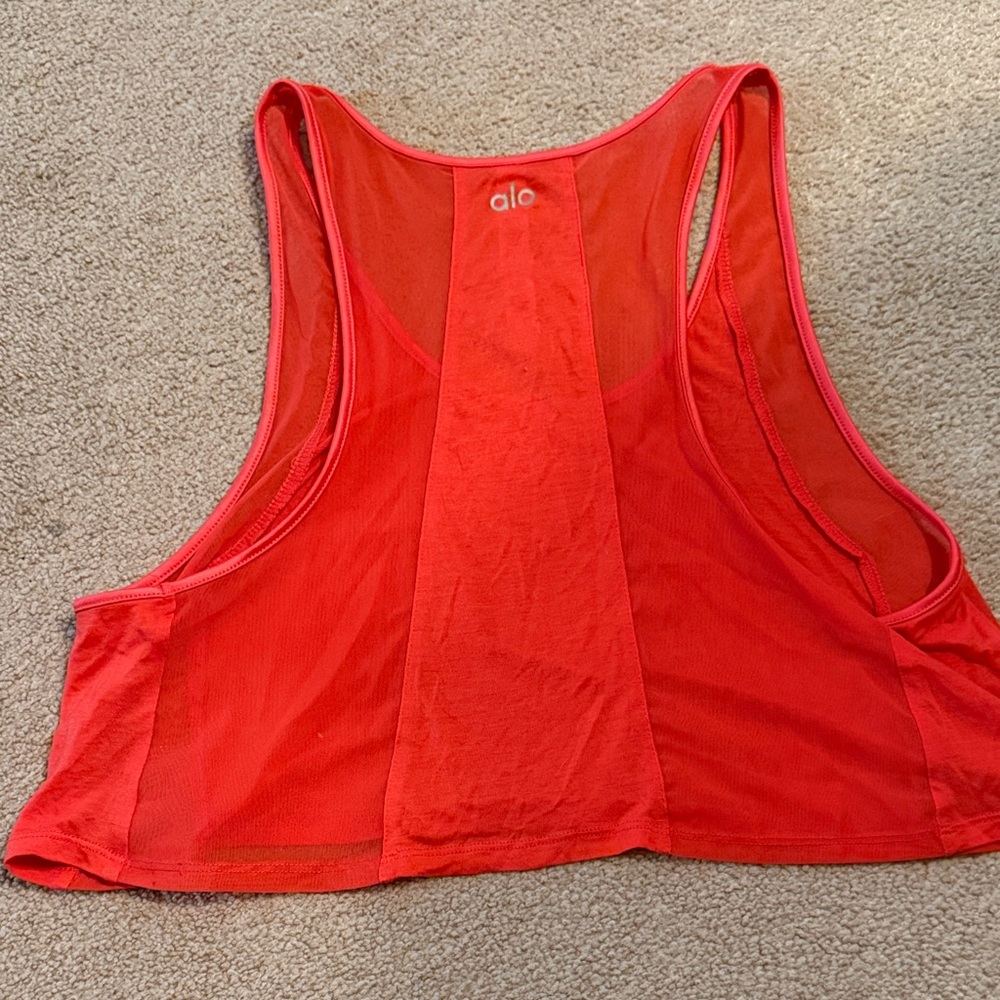Alo Red Racerback Tank Top